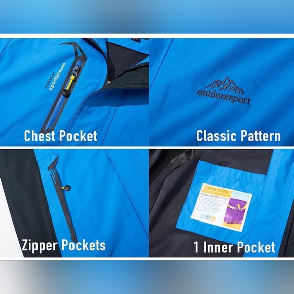 MEN'S OUTERWEAR W/REMOVABLE FLEECE JACKET!! - Picture 2 of 13